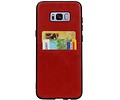 BAOHU Back Cover met 2 Pasjeshouder Hoesje Geschikt voor Samsung Galaxy S8 Plus Rood