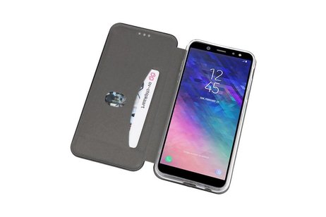 Slim Folio Case - Book Case Telefoonhoesje - Folio Flip Hoesje - Geschikt voor Samsung Galaxy A6 2018 - Zwart
