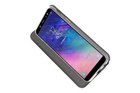 Slim Folio Case - Book Case Telefoonhoesje - Folio Flip Hoesje - Geschikt voor Samsung Galaxy A6 2018 - Zwart