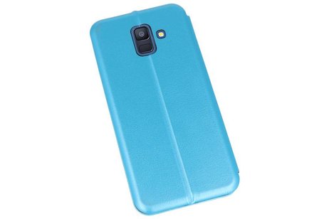 Slim Folio Case - Book Case Telefoonhoesje - Folio Flip Hoesje - Geschikt voor Samsung Galaxy A6 2018 - Blauw
