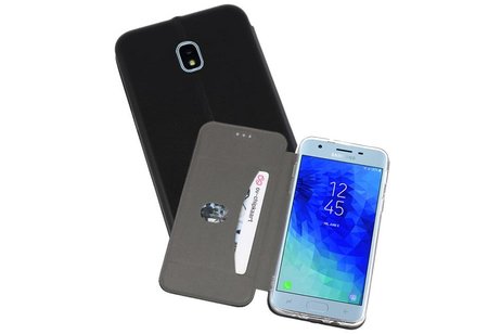 Slim Folio Case - Book Case Telefoonhoesje - Folio Flip Hoesje - Geschikt voor Samsung Galaxy J3 2018 - Zwart