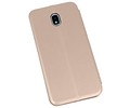 Slim Folio Case - Book Case Telefoonhoesje - Folio Flip Hoesje - Geschikt voor Samsung Galaxy J3 2018 - Goud