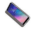 Slim Folio Case - Book Case Telefoonhoesje - Folio Flip Hoesje - Geschikt voor Samsung Galaxy A6 Plus 2018 - Zwart