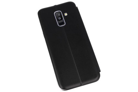 Slim Folio Case - Book Case Telefoonhoesje - Folio Flip Hoesje - Geschikt voor Samsung Galaxy A6 Plus 2018 - Zwart