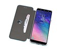 Slim Folio Case - Book Case Telefoonhoesje - Folio Flip Hoesje - Geschikt voor Samsung Galaxy A6 Plus 2018 - Blauw