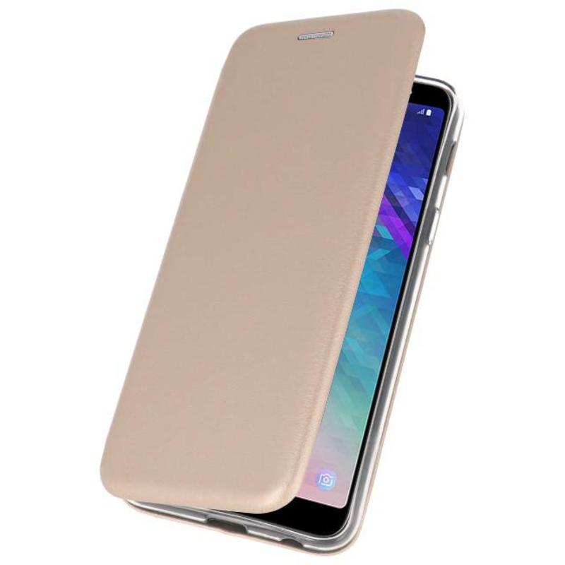 Eentonig micro vocaal Samsung Galaxy A6 Plus 2018 Hoesje Folio Case Goud -  MobieleTelefoonhoesje.nl