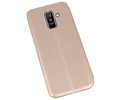 Slim Folio Case - Book Case Telefoonhoesje - Folio Flip Hoesje - Geschikt voor Samsung Galaxy A6 Plus 2018 - Goud