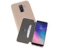 Slim Folio Case - Book Case Telefoonhoesje - Folio Flip Hoesje - Geschikt voor Samsung Galaxy A6 Plus 2018 - Goud