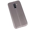 Slim Folio Case - Book Case Telefoonhoesje - Folio Flip Hoesje - Geschikt voor Samsung Galaxy A6 Plus 2018 - Grijs