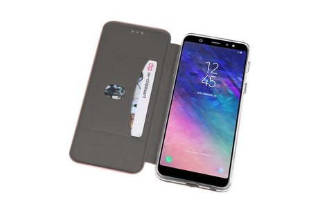 Slim Folio Case - Book Case Telefoonhoesje - Folio Flip Hoesje - Geschikt voor Samsung Galaxy A6 Plus 2018 - Roze