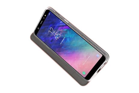 Slim Folio Case - Book Case Telefoonhoesje - Folio Flip Hoesje - Geschikt voor Samsung Galaxy A6 Plus 2018 - Roze