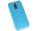 Slim Folio Case - Book Case Telefoonhoesje - Folio Flip Hoesje - Geschikt voor Samsung Galaxy J8 2018 - Blauw