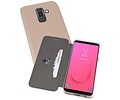 Slim Folio Case - Book Case Telefoonhoesje - Folio Flip Hoesje - Geschikt voor Samsung Galaxy J8 2018 - Goud