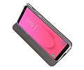 Slim Folio Case - Book Case Telefoonhoesje - Folio Flip Hoesje - Geschikt voor Samsung Galaxy J8 2018 - Grijs
