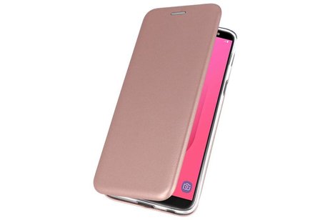 Slim Folio Case - Book Case Telefoonhoesje - Folio Flip Hoesje - Geschikt voor Samsung Galaxy J8 2018 - Roze