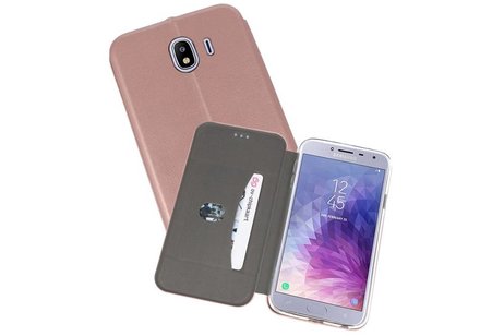 Slim Folio Case - Book Case Telefoonhoesje - Folio Flip Hoesje - Geschikt voor Samsung Galaxy J4 - Roze