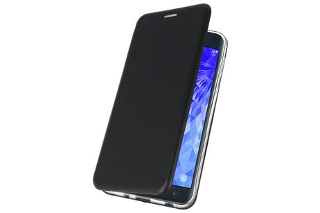 Slim Folio Case - Book Case Telefoonhoesje - Folio Flip Hoesje - Geschikt voor Samsung Galaxy J7 2018 - Zwart