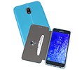 Slim Folio Case - Book Case Telefoonhoesje - Folio Flip Hoesje - Geschikt voor Samsung Galaxy J7 2018 - Blauw