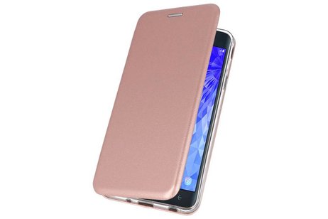 Slim Folio Case - Book Case Telefoonhoesje - Folio Flip Hoesje - Geschikt voor Samsung Galaxy J7 2018 - Roze