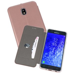 Slim Folio Case - Book Case Telefoonhoesje - Folio Flip Hoesje - Geschikt voor Samsung Galaxy J7 2018 - Roze