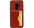 BAOHU Staand Back Cover met 1 Pasjeshouder Hoesje Geschikt voor Samsung Galaxy S9 Plus Bruin