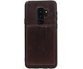 BAOHU Staand Back Cover met 1 Pasjeshouder Hoesje Geschikt voor Samsung Galaxy S9 Plus Mocca
