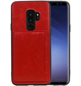 BAOHU Staand Back Cover 2 Pasjes voor Samsung Galaxy S9 Plus Rood