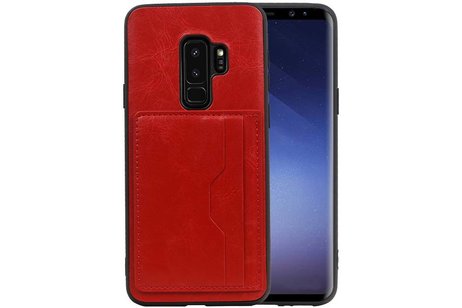 Staand Back Cover 2 Pasjes voor Galaxy S9 Plus Rood