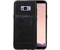 BAOHU Staand Back Cover met 1 Pasjeshouder Hoesje Geschikt voor Samsung Galaxy S8 Plus Zwart