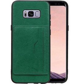 BAOHU Staand Back Cover 2 Pasjes voor Samsung Galaxy S8 Plus Groen