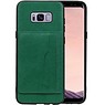 BAOHU Staand Back Cover 2 Pasjes voor Samsung Galaxy S8 Plus Groen