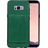 Staand Back Cover 2 Pasjes voor Galaxy S8 Plus Groen