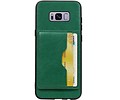 BAOHU Staand Back Cover met 1 Pasjeshouder Hoesje Geschikt voor Samsung Galaxy S8 Plus Groen