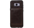 Staand Back Cover 2 Pasjes voor Galaxy S8 Plus Mocca