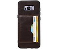 BAOHU Staand Back Cover met 1 Pasjeshouder Hoesje Geschikt voor Samsung Galaxy S8 Plus Mocca