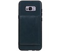 Staand Back Cover 2 Pasjes voor Galaxy S8 Plus Navy