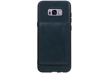 Staand Back Cover 2 Pasjes voor Galaxy S8 Plus Navy