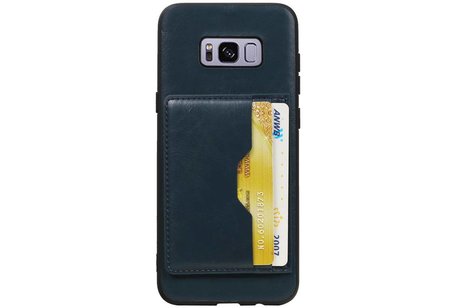 Staand Back Cover 2 Pasjes voor Galaxy S8 Plus Navy