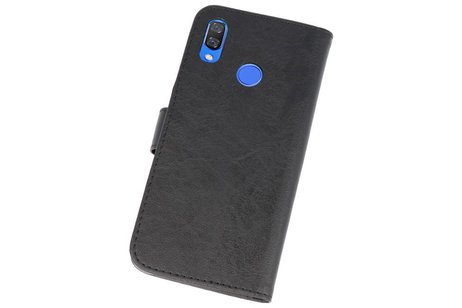 BAOHU Hoesje Geschikt voor de Huawei P Smart Plus - Kaarthouder Book Case Telefoonhoesje - Zwart