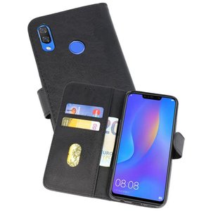 Huawei P Smart Plus Hoesje Kaarthouder Book Case Telefoonhoesje Zwart