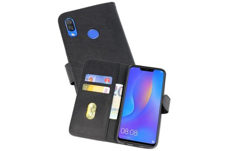 Huawei P Smart Plus Hoesje Kaarthouder Book Case Telefoonhoesje Zwart