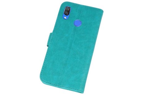 Huawei P Smart Plus Hoesje Kaarthouder Book Case Telefoonhoesje Groen