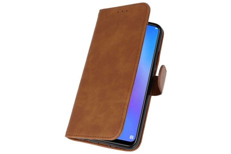 Hoesje Geschikt voor de Huawei P Smart Plus - Kaarthouder Book Case Telefoonhoesje - Bruin