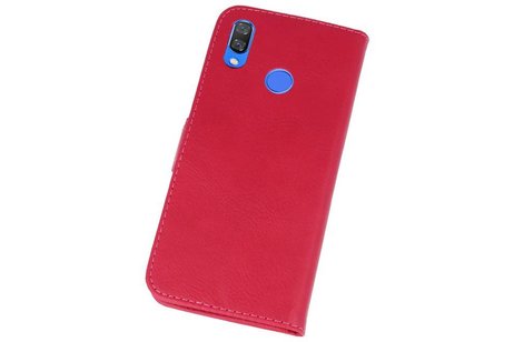 BAOHU Hoesje Geschikt voor de Huawei P Smart Plus - Kaarthouder Book Case Telefoonhoesje - Roze