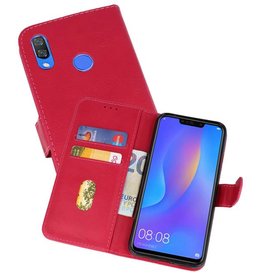 BAOHU Huawei P Smart Plus Hoesje Kaarthouder Book Case Telefoonhoesje Roze