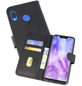 BAOHU Huawei Nova 3 Hoesje Kaarthouder Book Case Telefoonhoesje Zwart