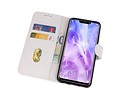 BAOHU Hoesje Geschikt voor de Huawei Nova 3 - Kaarthouder Book Case Telefoonhoesje - Wit