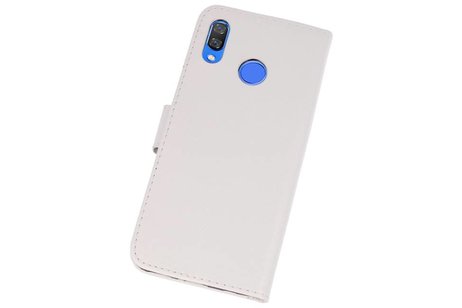 Hoesje Geschikt voor de Huawei Nova 3 - Kaarthouder Book Case Telefoonhoesje - Wit