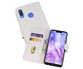 BAOHU Hoesje Geschikt voor de Huawei Nova 3 - Kaarthouder Book Case Telefoonhoesje - Wit