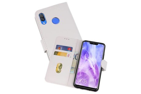 BAOHU Hoesje Geschikt voor de Huawei Nova 3 - Kaarthouder Book Case Telefoonhoesje - Wit